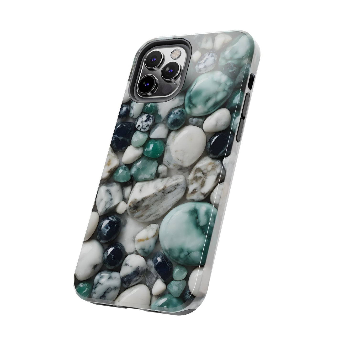 Small Rocks Pattern Tough Phone Case - Stylish & Durable Protection - for iPhone