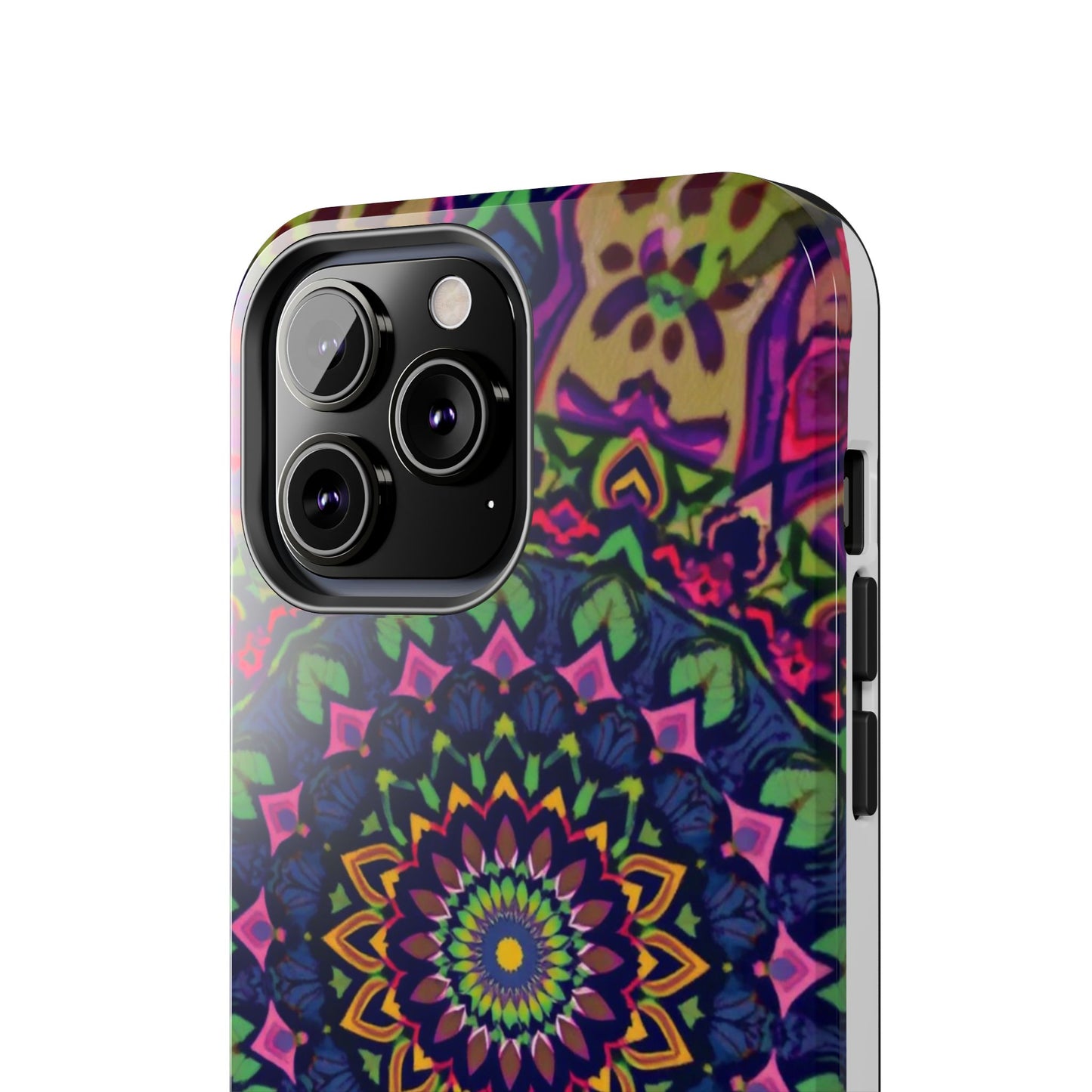 Vibrant Mandala Tough Phone Case - Colorful, Purple Fusion, Durable Protection for Your Device - for iPhone