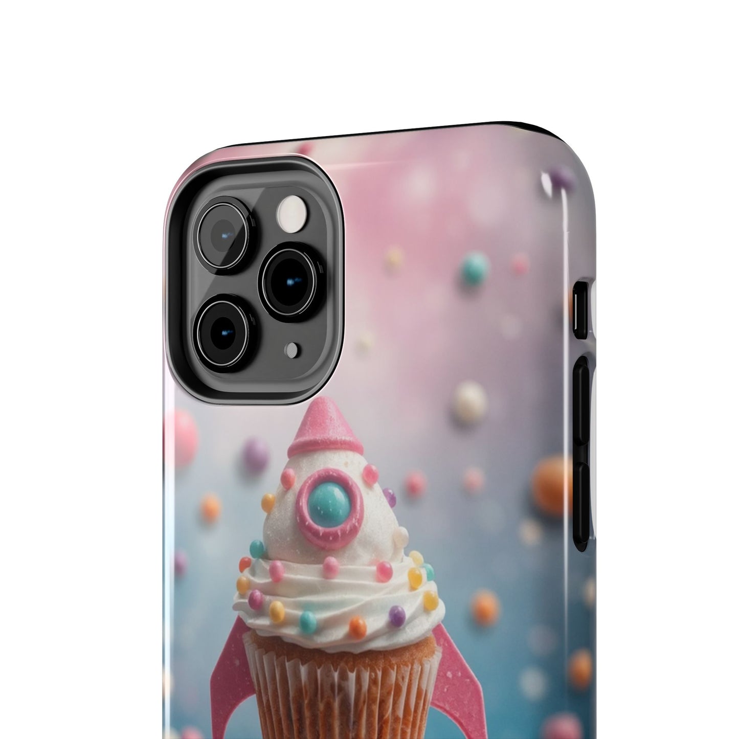 Whimsical Rocket Cupcake Phone Case - Fun Protective Case for Kids and Teens