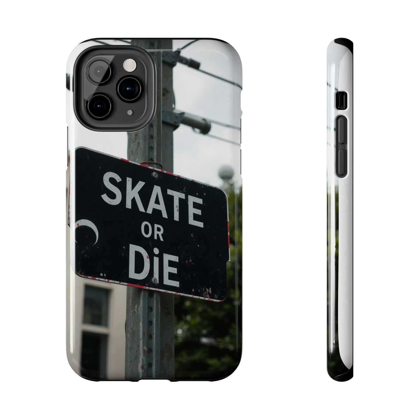 Black Sign Skate or Die Design - Tough Phone Case for iPhone
