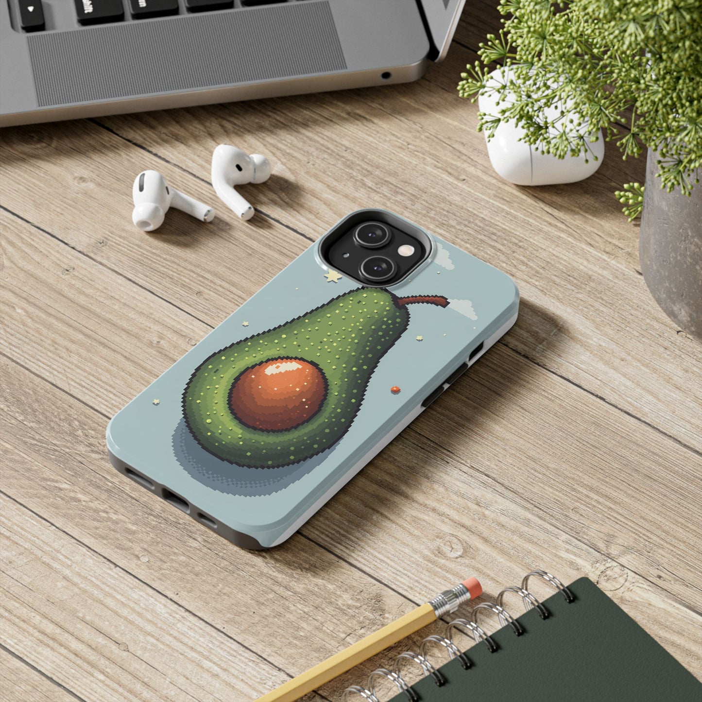 Pixel Avocado Tough Phone Case - Perfect for Foodies & Nature Lovers - for iPhone