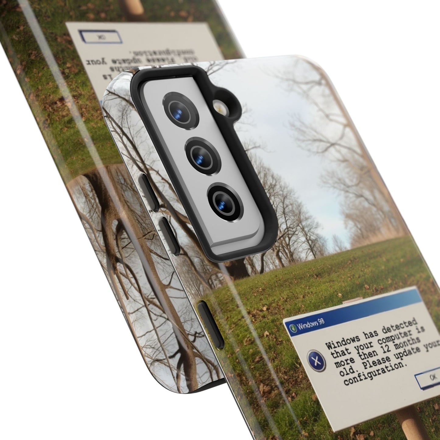 Durable Phone Case with Windows 98 Error Message Design - Perfect Gift for Tech Lovers