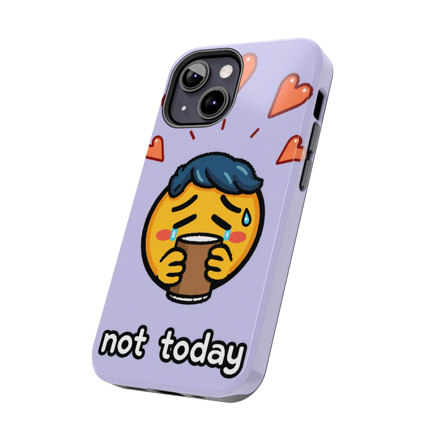 Cute Tough Phone Case - 'Not Today' Emoji Design