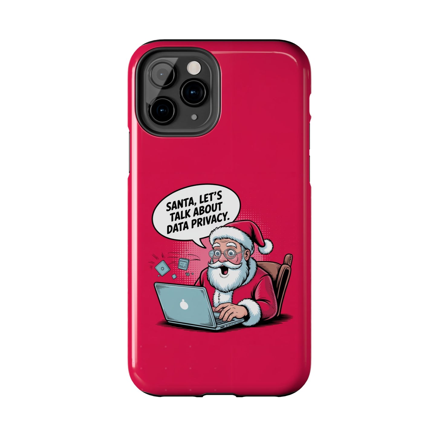 Santa Data Privacy Design Tough iPhone Case for Christmas
