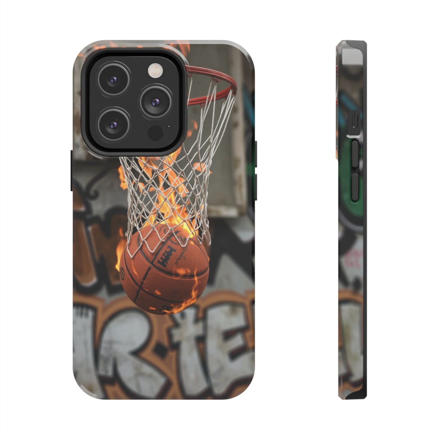Fire Basketball Tough Phone Case - Durable Sporty Design for Athletes & Fans