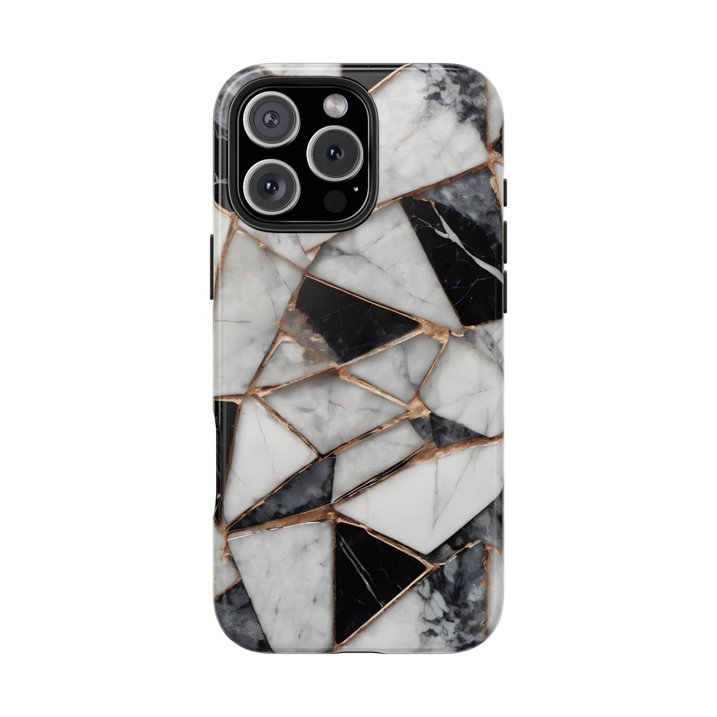 Elegant Marble Tough Phone Case - Stylish Protection for iPhone