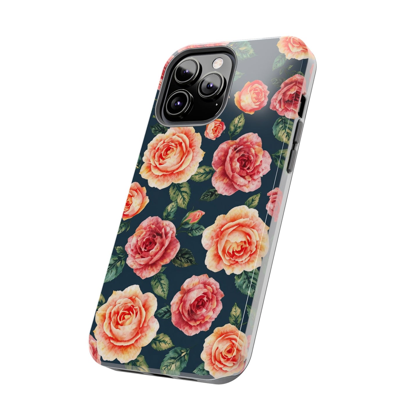 Floral Tough Phone Cases - Durable & Stylish New Age Rose Design - for iPhone