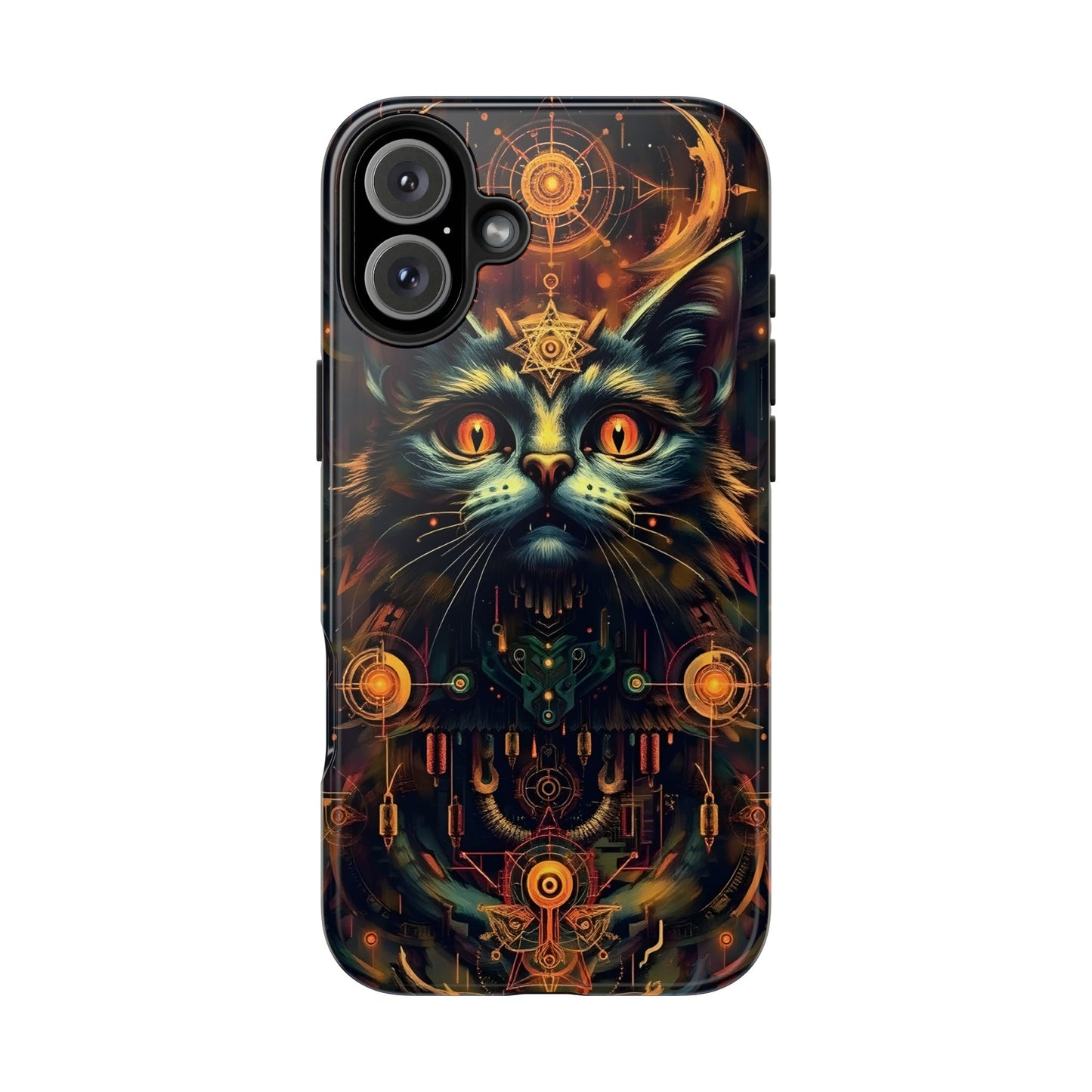 Mystical Cat Queen Tough Phone Case – Unique Protection for Cat Lovers - for iPhone