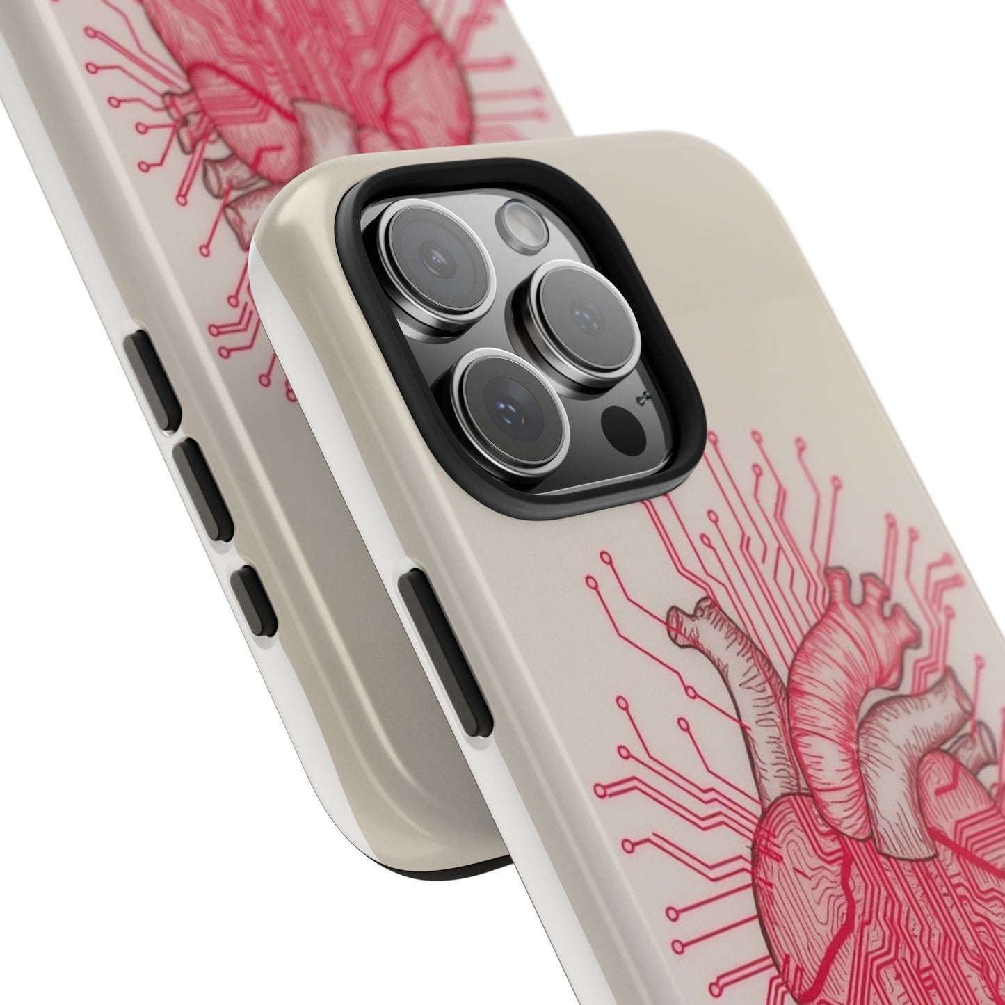 Heart Circuit Tough Phone Case – Unique Tech-Inspired Design for Tech Lovers