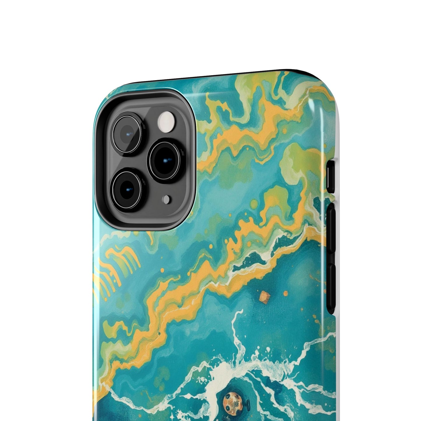 Ocean Wave Tough Phone Case – Durable Protection with Abstract Art Design