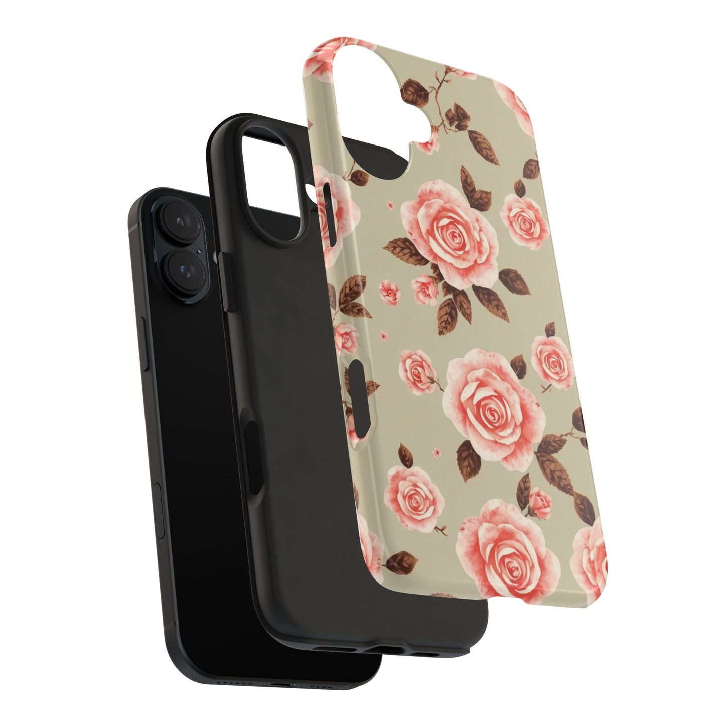 Elegant Floral Tough Phone Case for Stylish Protection - for iPhone