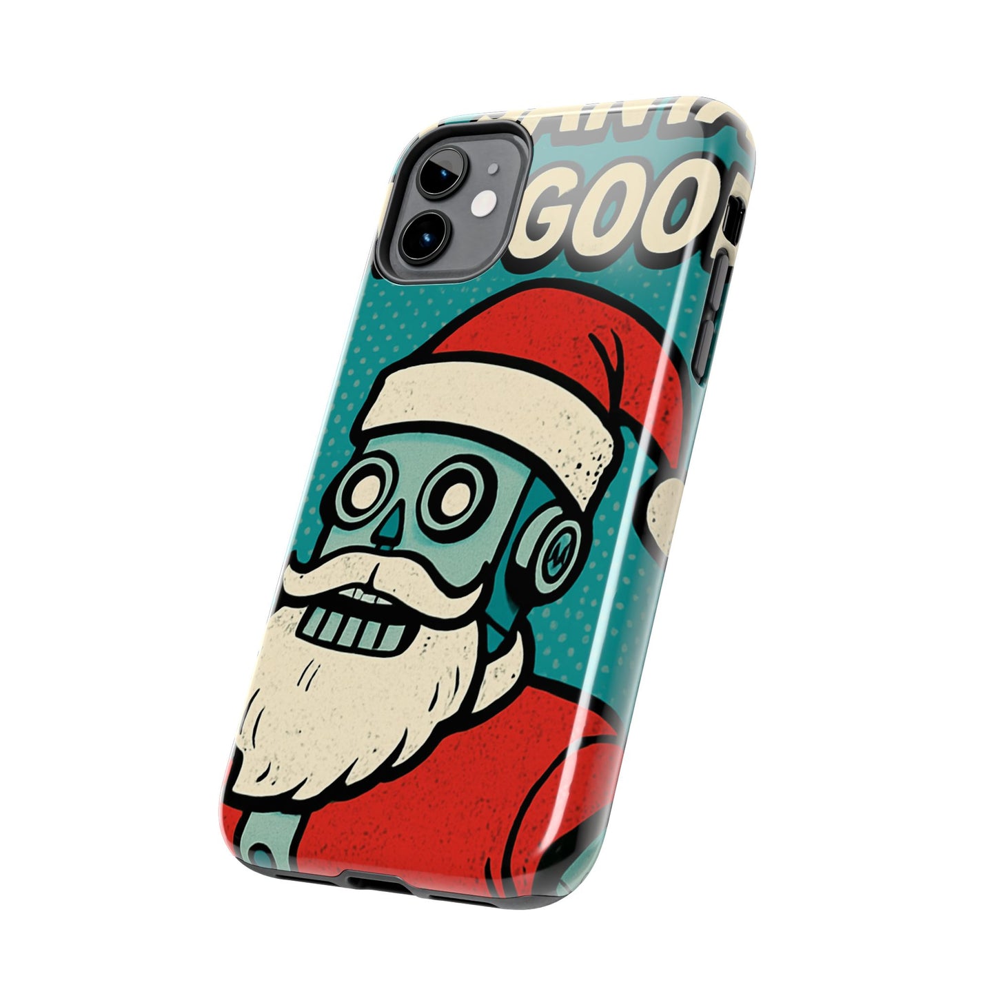 Santa Robot Phone Case - Durable Tough Design for Holidays