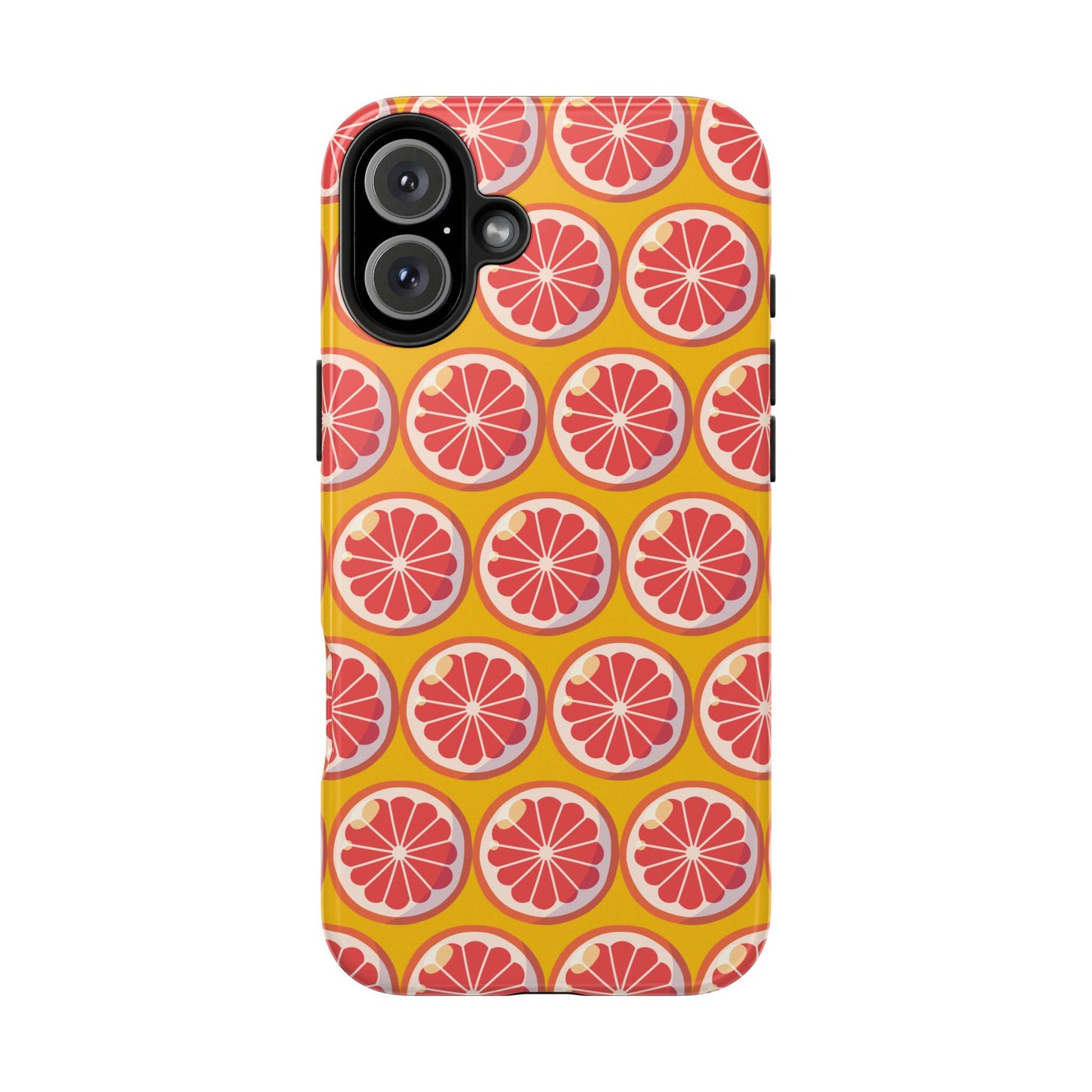 Citrus Pattern Tough Phone Case - Bright Grapefruit Design - for iPhone