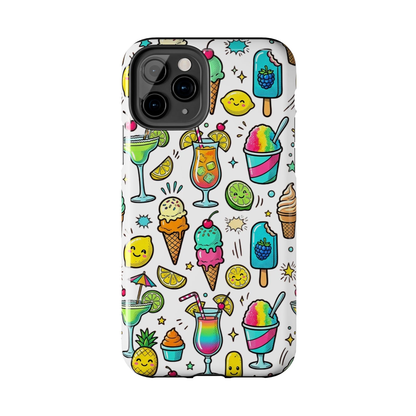 Tough Phone Case — Summer Ice Cream & Cocktails Pattern