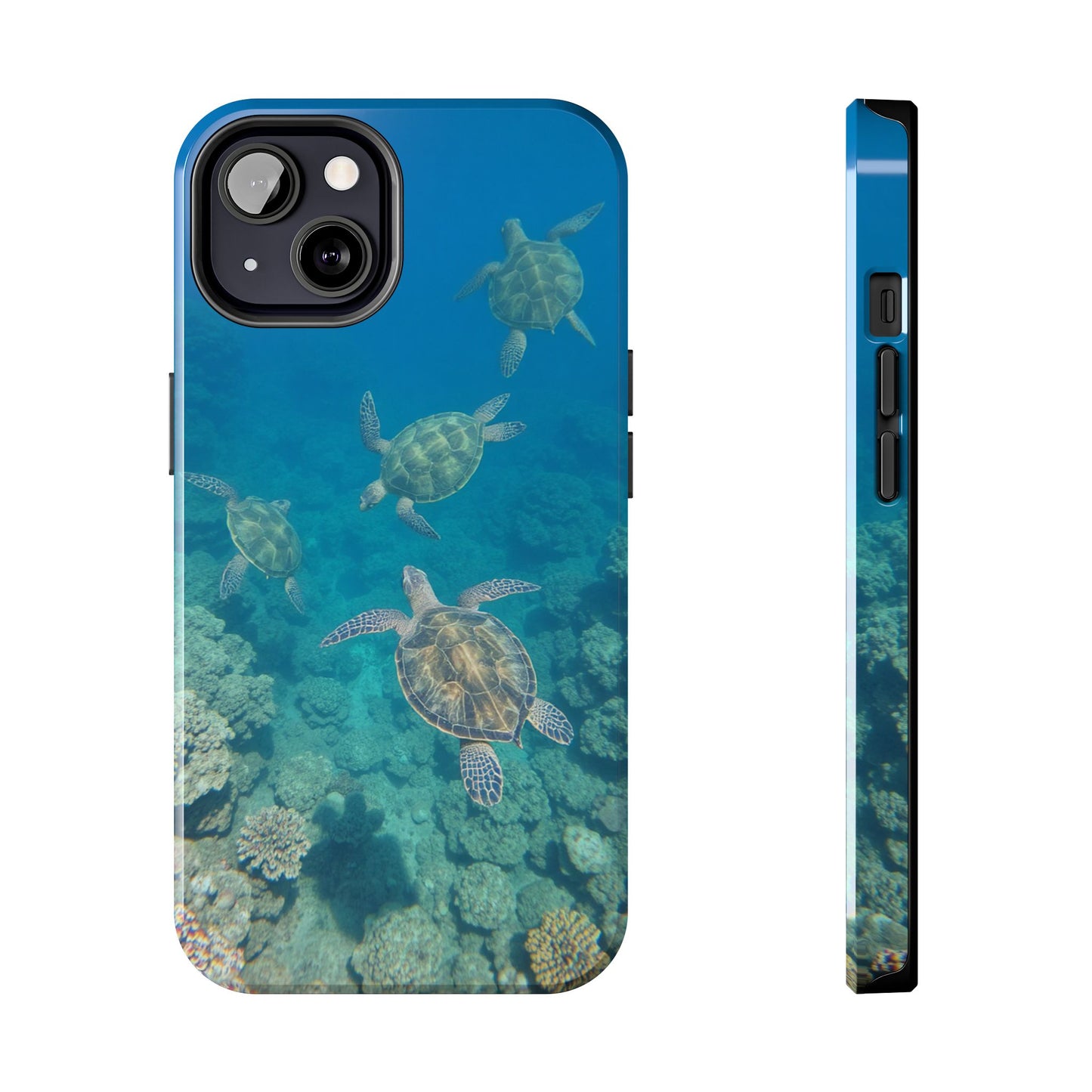 Ocean Turtle Tough Phone Cases - Durable Protection with Marine Art