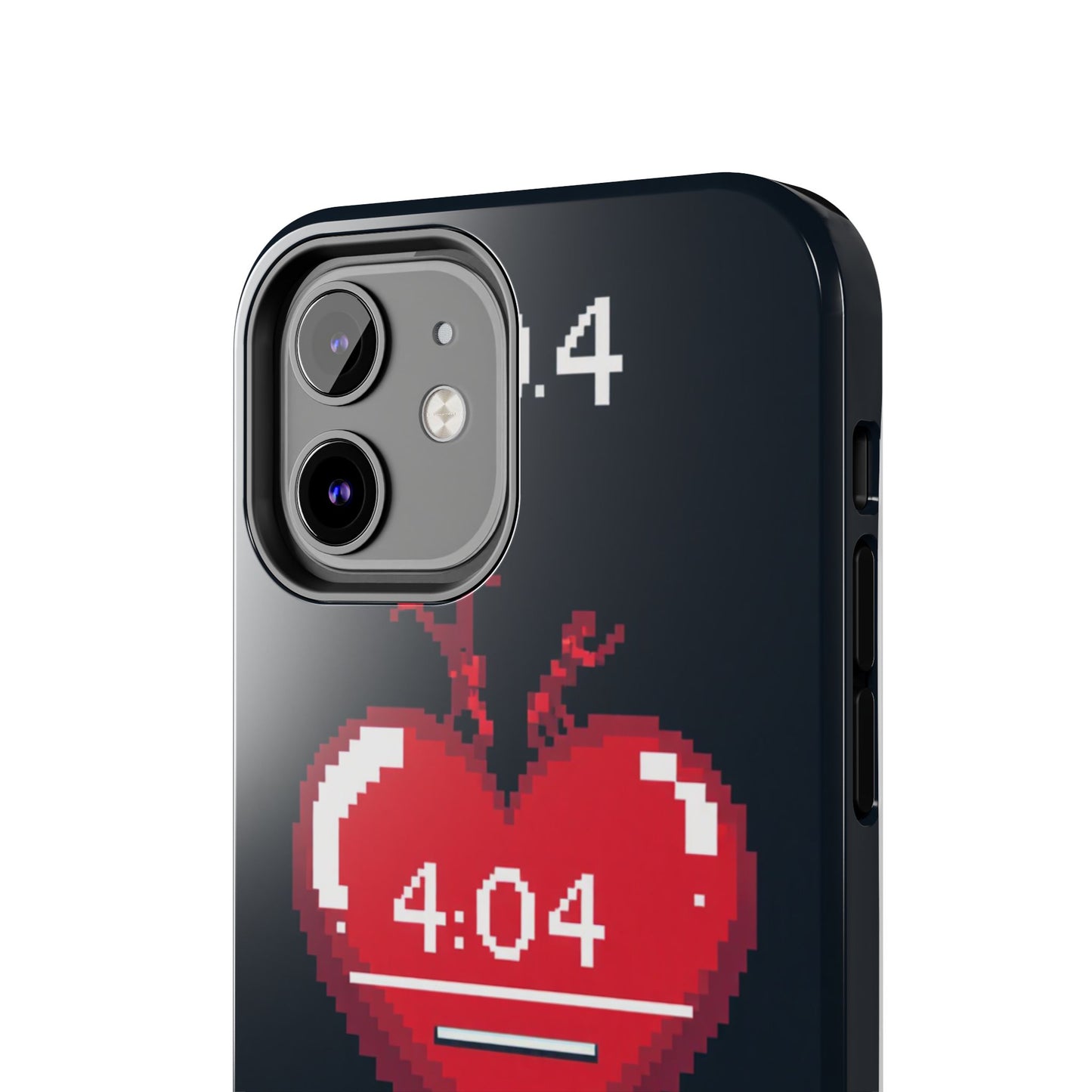 Vintage Pixel Heart Tough Phone Case - "404 Love Not Found" Design