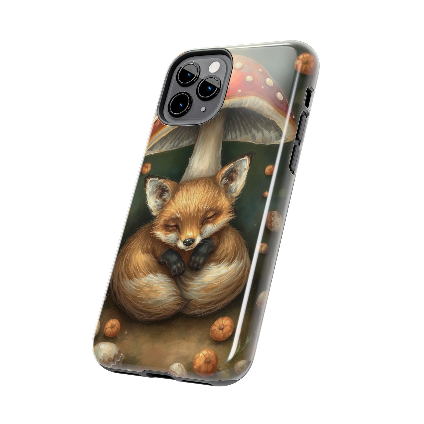 Cute Fox & Mushroom Phone Case - Tough Protective Cover