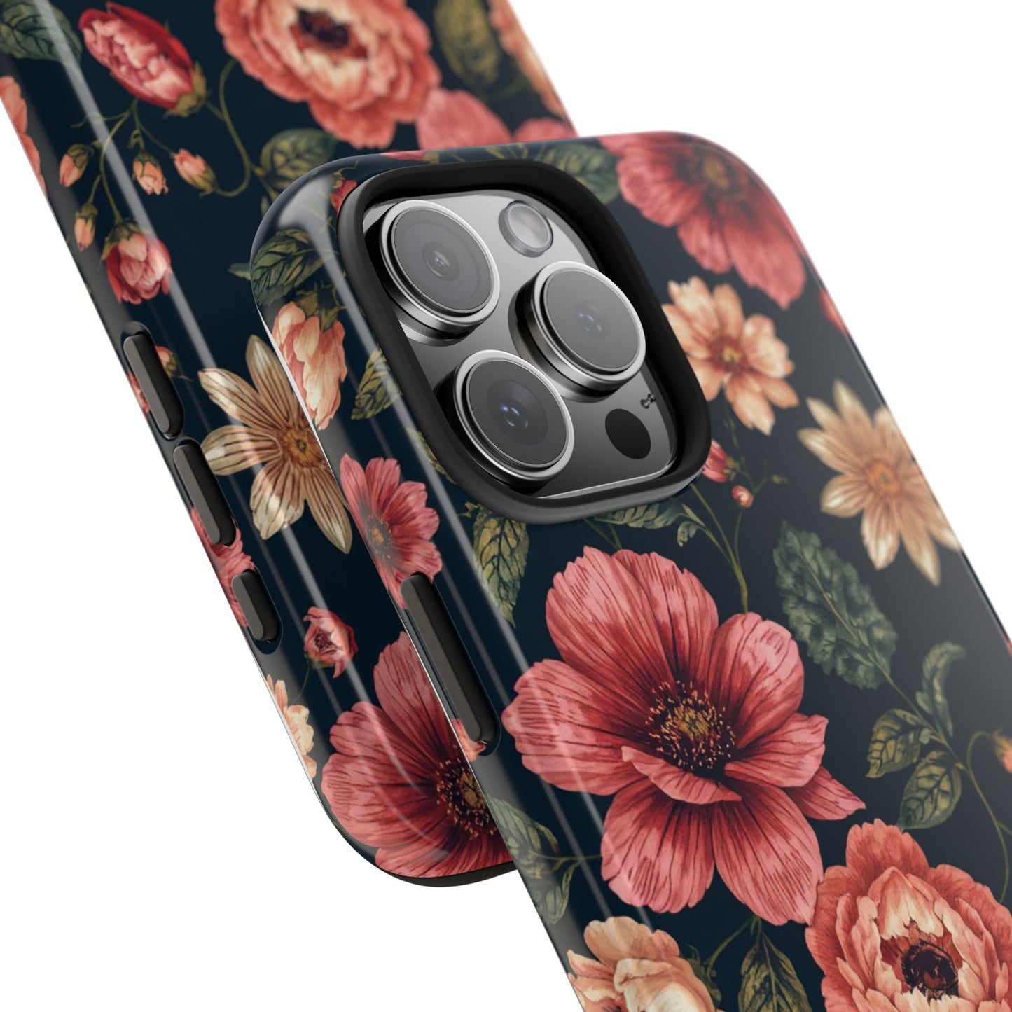Spring Power! Floral Tough Phone Case - Durable Protection with Elegant Flower Design - for iPhone