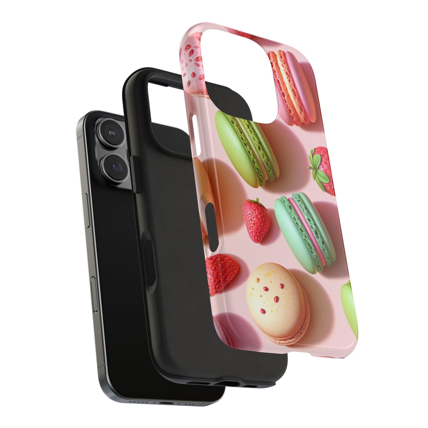 Macaron-Inspired Tough Phone Cases - Colorful Sweet Design - for iPhone