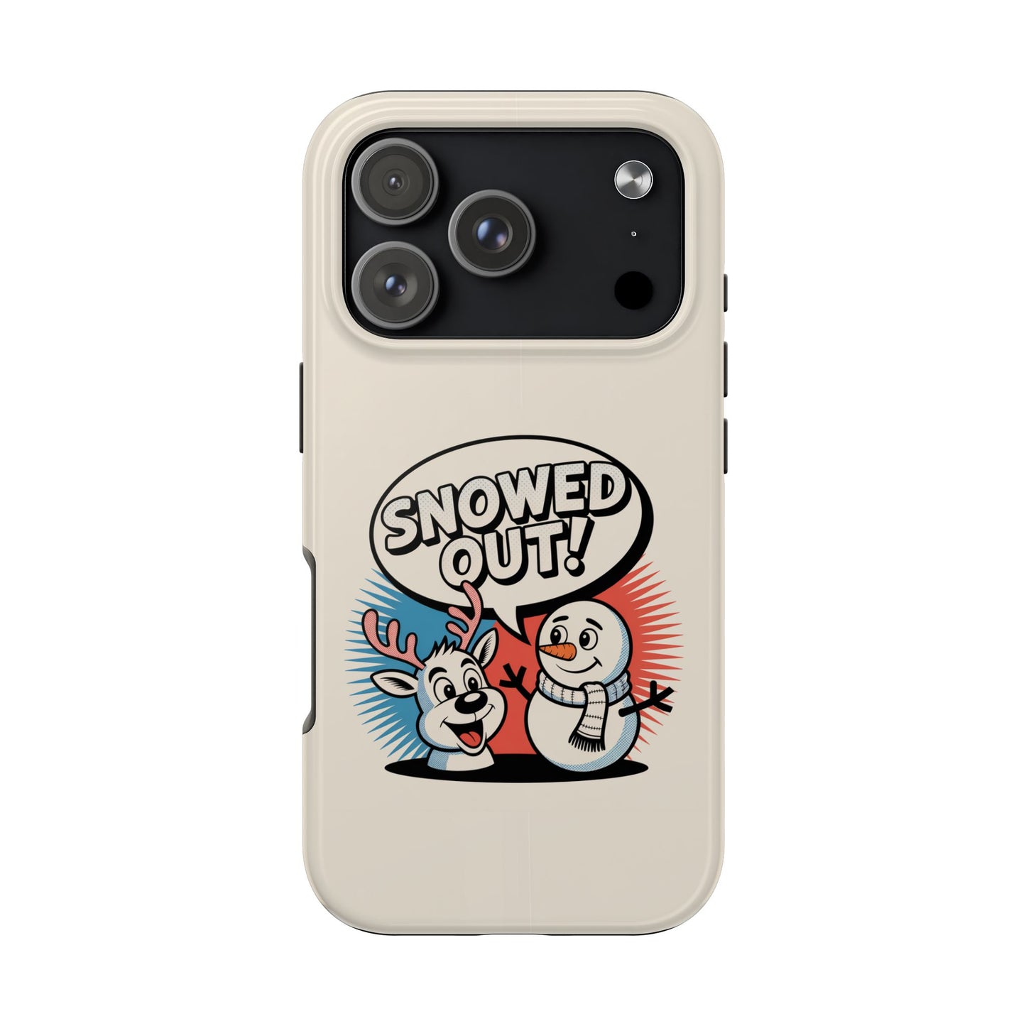 Snowman & Reindeer Tough Phone Case - Snowed Out Holiday Design
