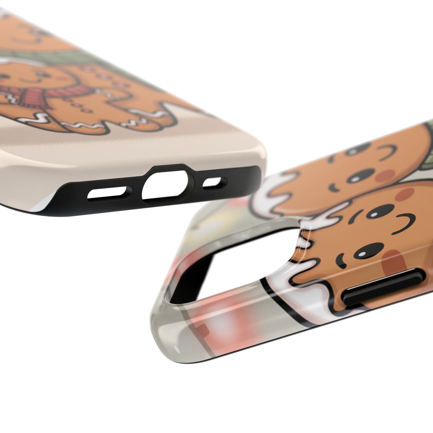 Gingerbread Cartoon Family Tough Phone Case – Festive Holiday Protection