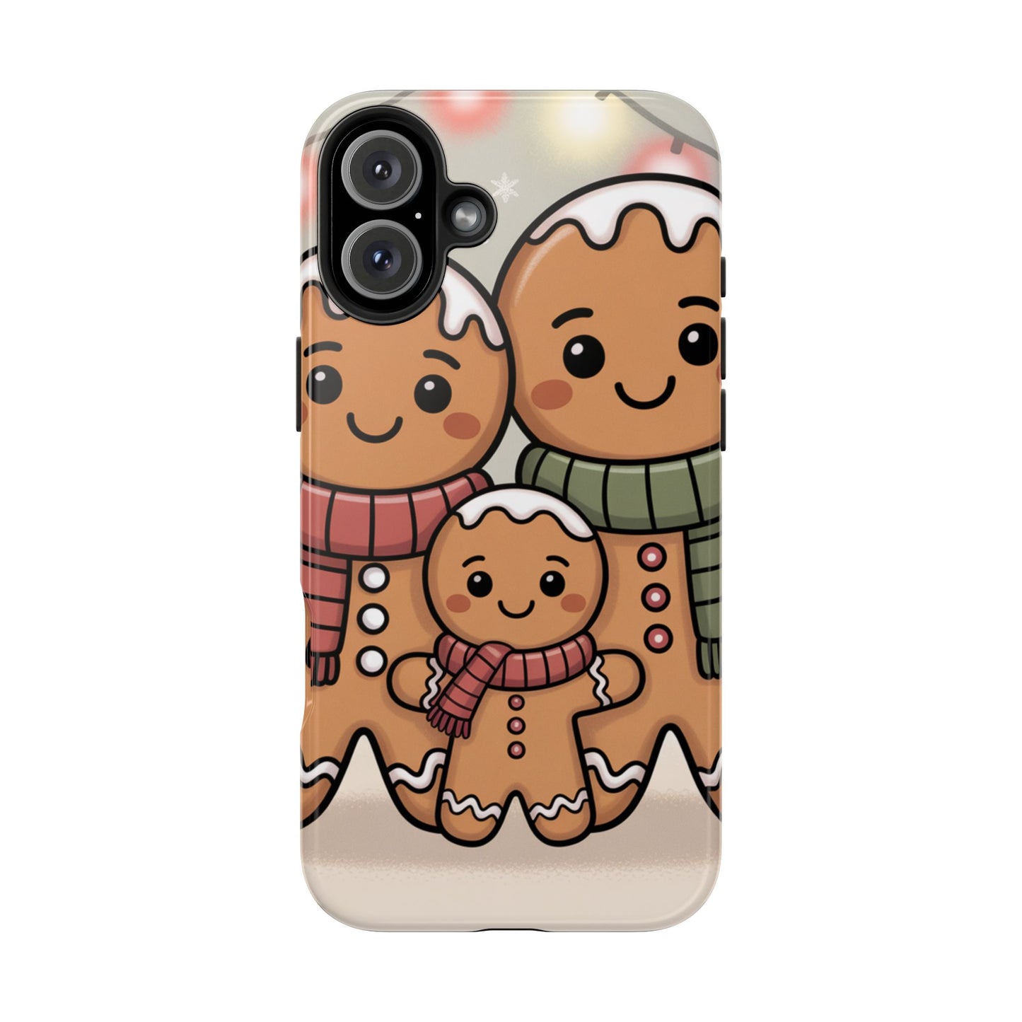 Gingerbread Cartoon Family Tough Phone Case – Festive Holiday Protection