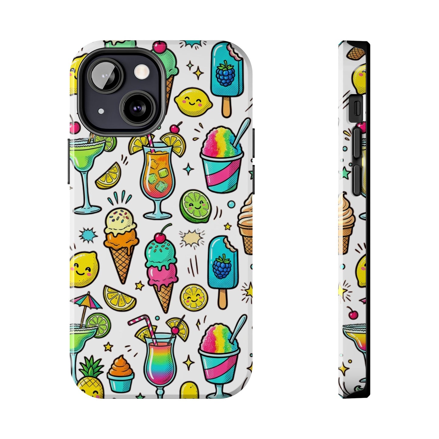 Tough Phone Case — Summer Ice Cream & Cocktails Pattern
