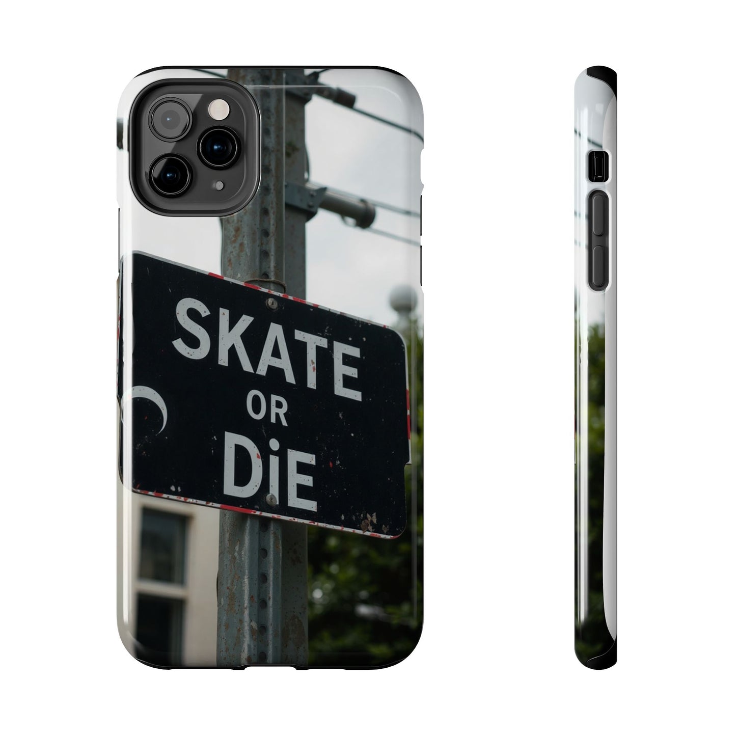 Black Sign Skate or Die Design - Tough Phone Case for iPhone