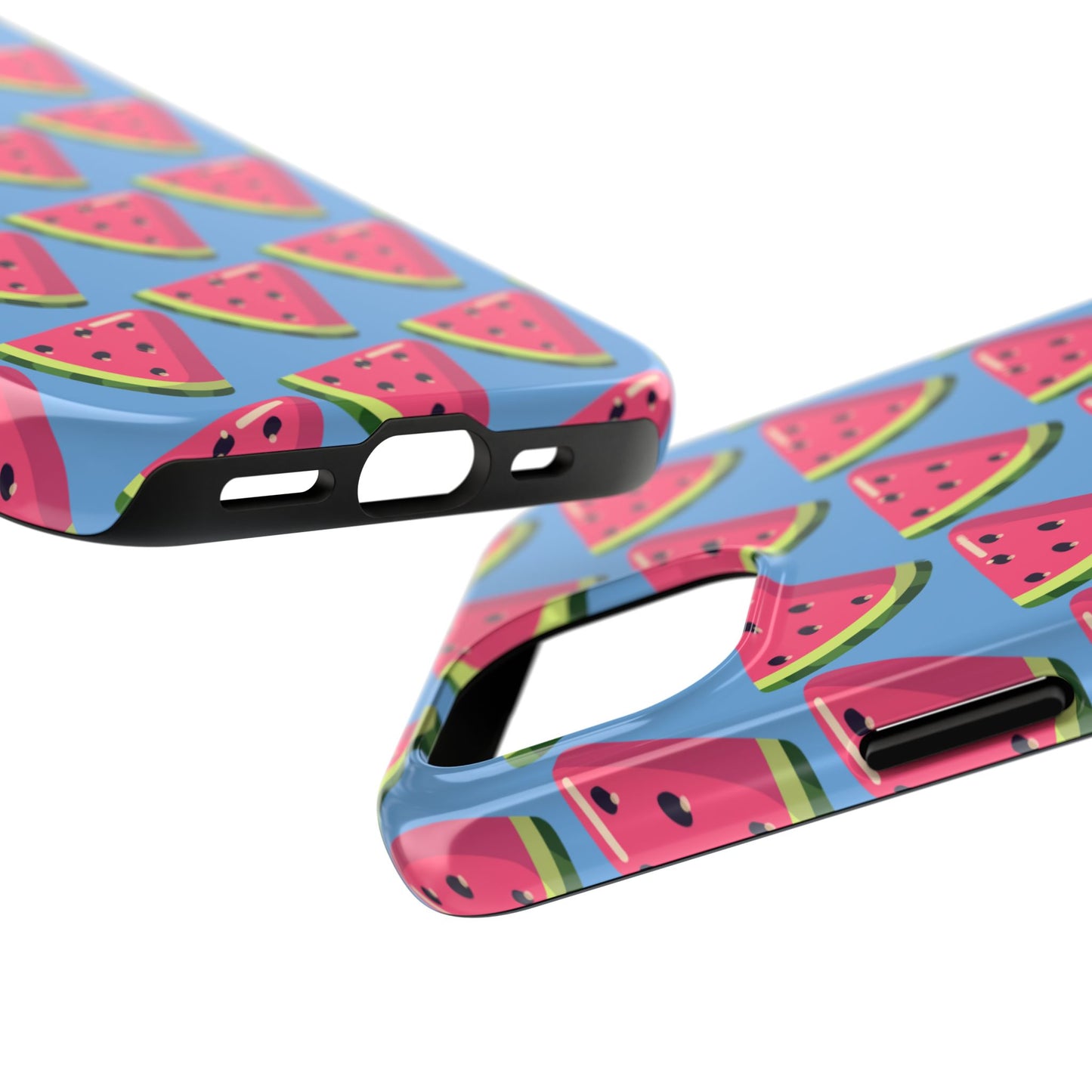 Watermelon Fun Tough Phone Case - Summer Vibes, Blue - for iPhone