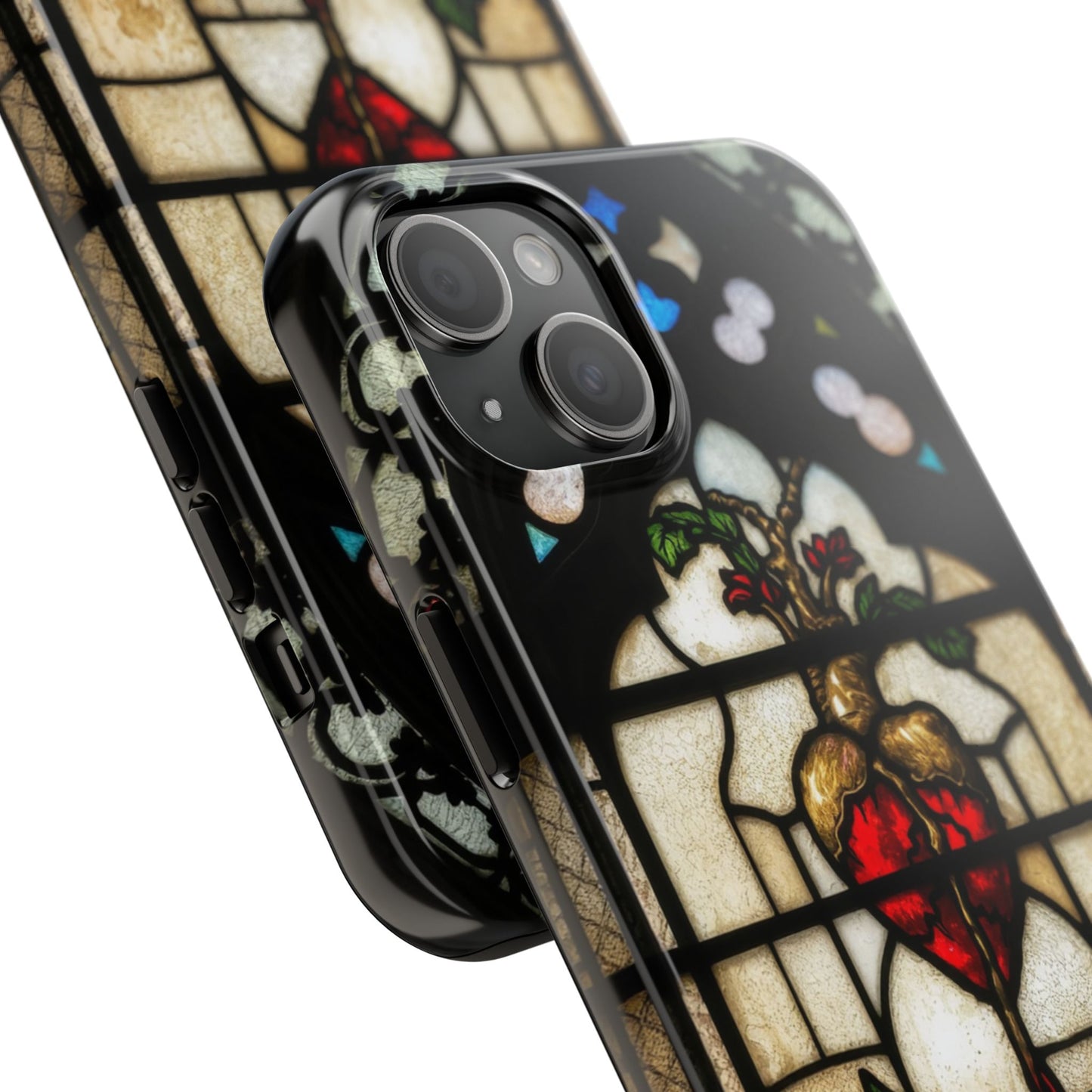 Stained Glass Heart Tough Phone Case - Unique Design for Protection & Style