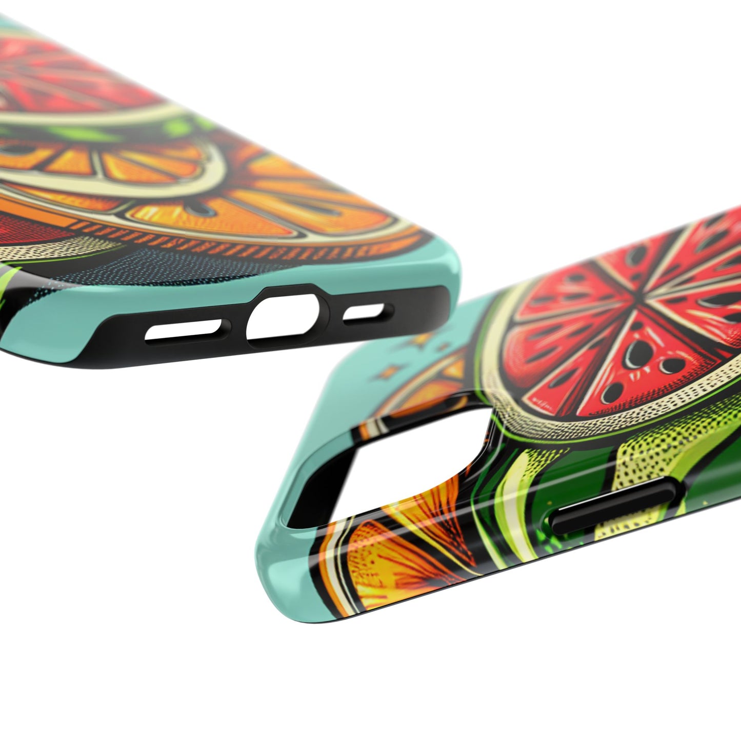 Vibrant Citrus Tough Phone Case - Fruit Slice Design - for iPhone