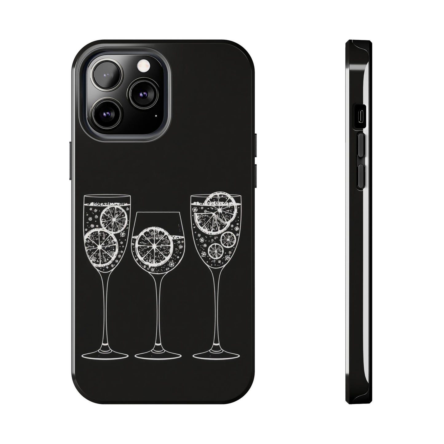Stylish Tough Phone Cases with Citrus Glass Design, Protective Cases for Parties, Summer Events, and Everyday Use