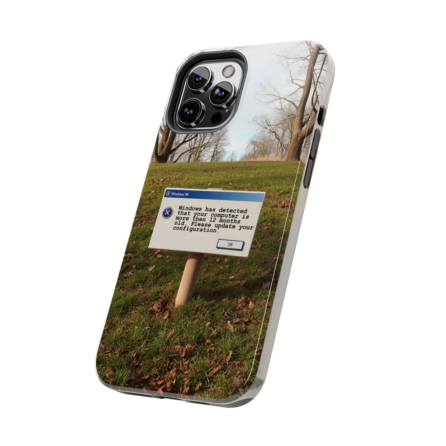 Durable Phone Case with Windows 98 Error Message Design - Perfect Gift for Tech Lovers
