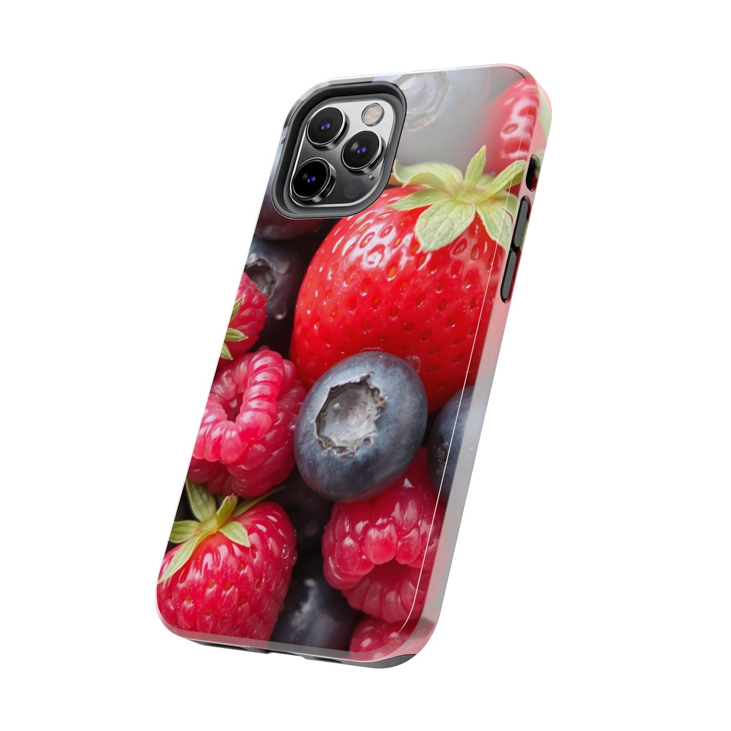 Fruit-Themed Tough Phone Case - Berry Burst Design