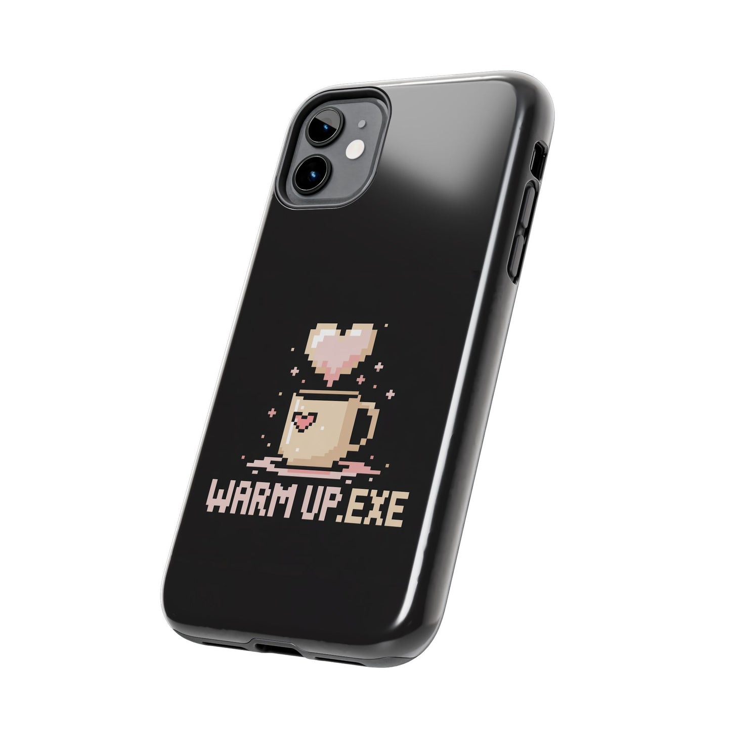 Warm Up.EXE Tough Phone Case - Cute Pixel Art Design for Tech Lovers