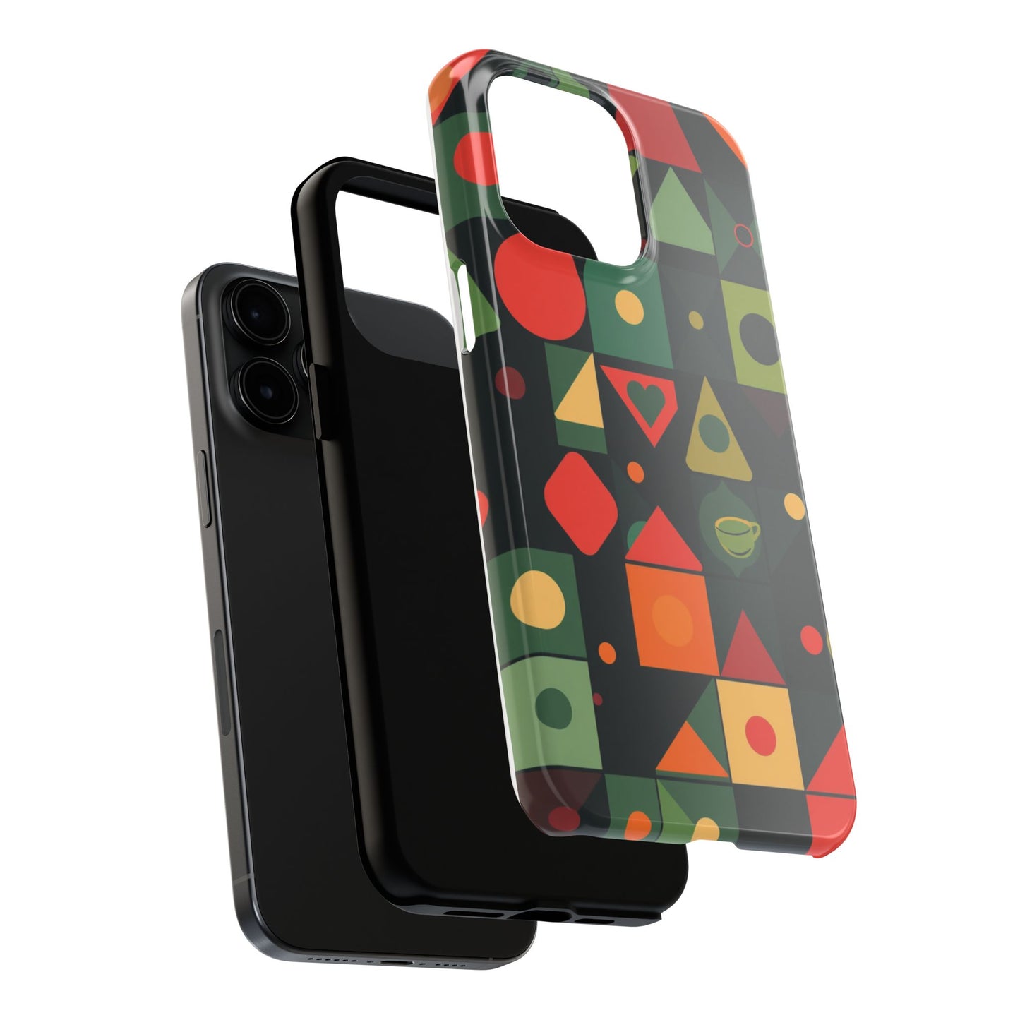 Vibrant Geometric Tough Phone Cases – Stylish Protection for Trendsetters - for iPhone