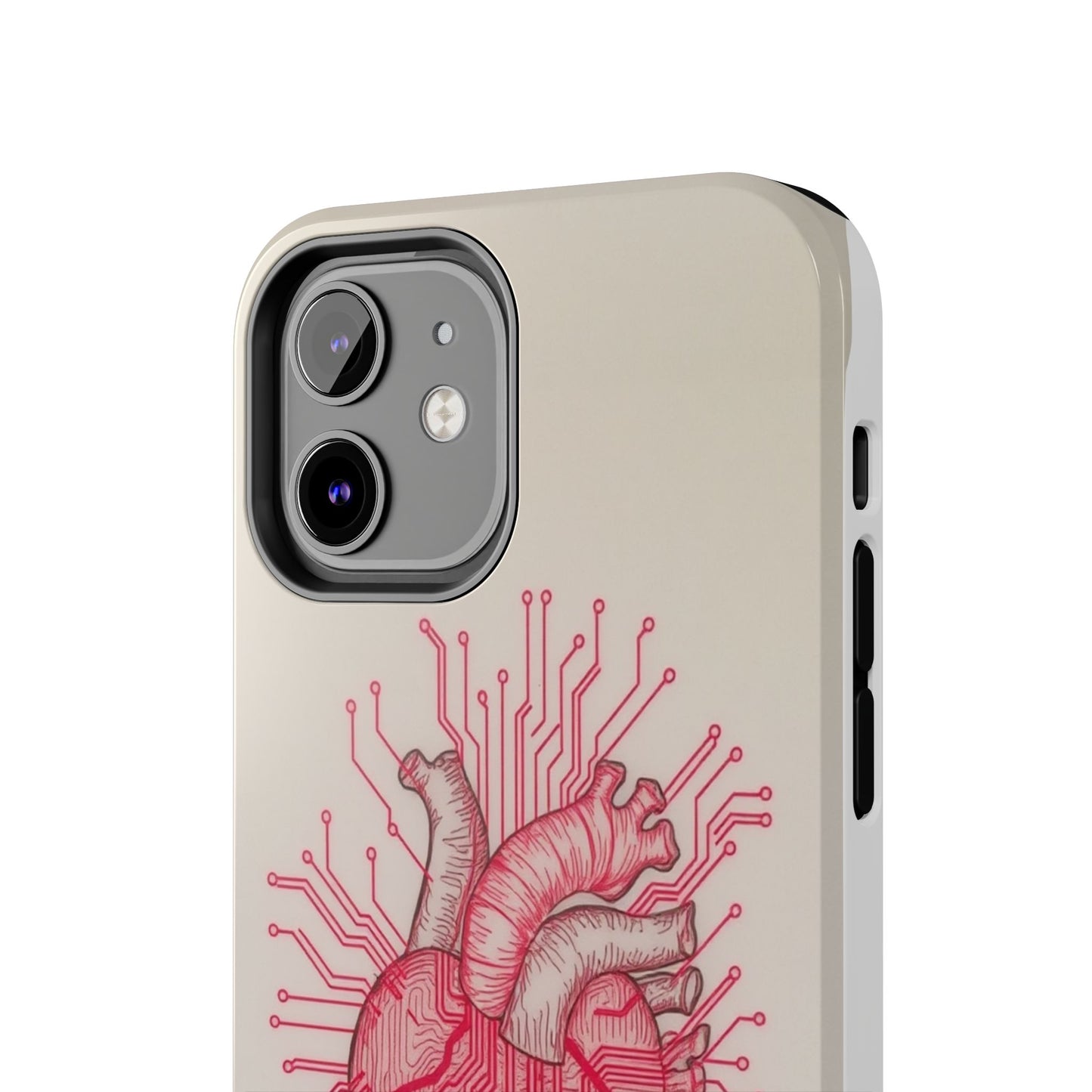 Heart Circuit Tough Phone Case – Unique Tech-Inspired Design for Tech Lovers