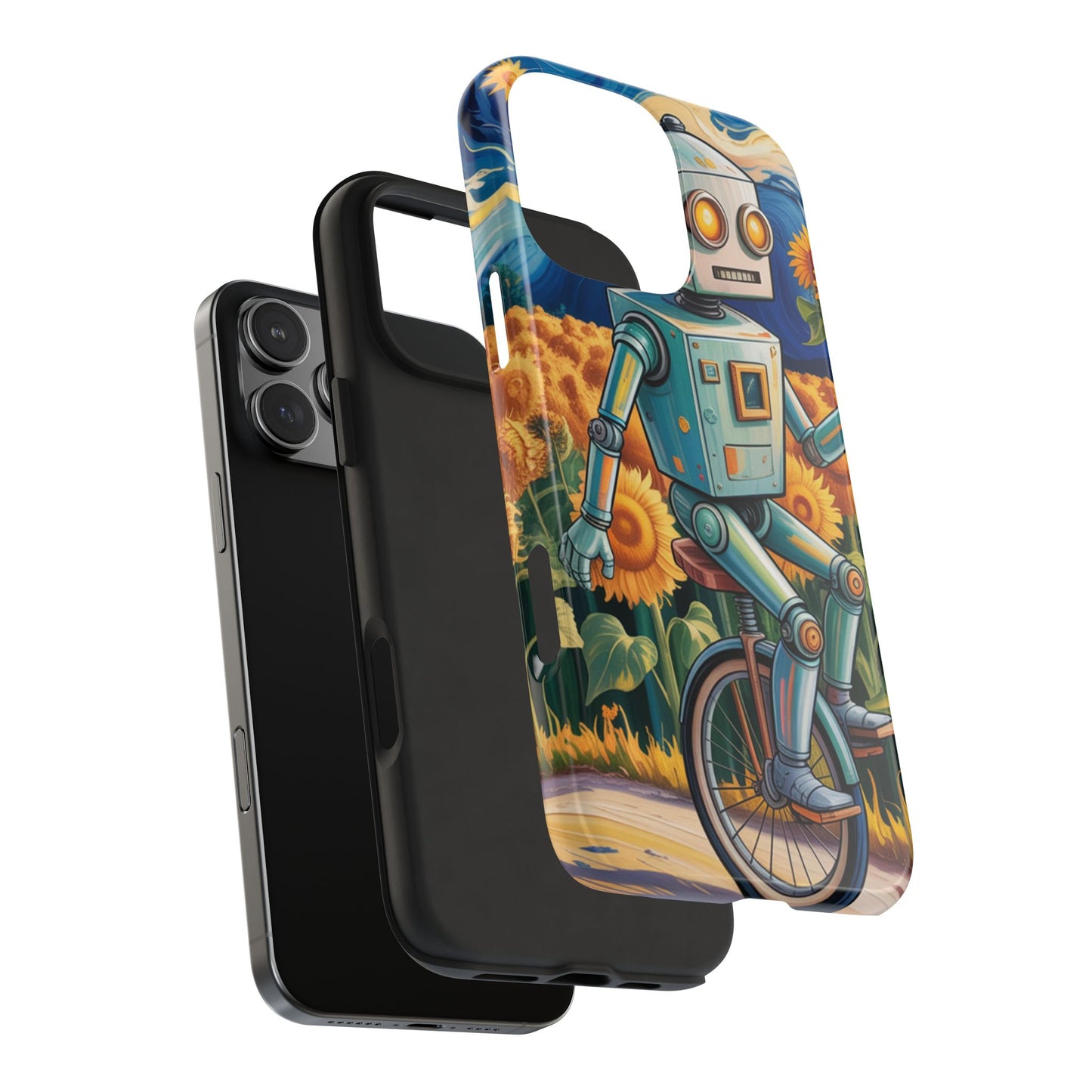 Robot Cycle Tough Phone Case - Durable & Unique Design