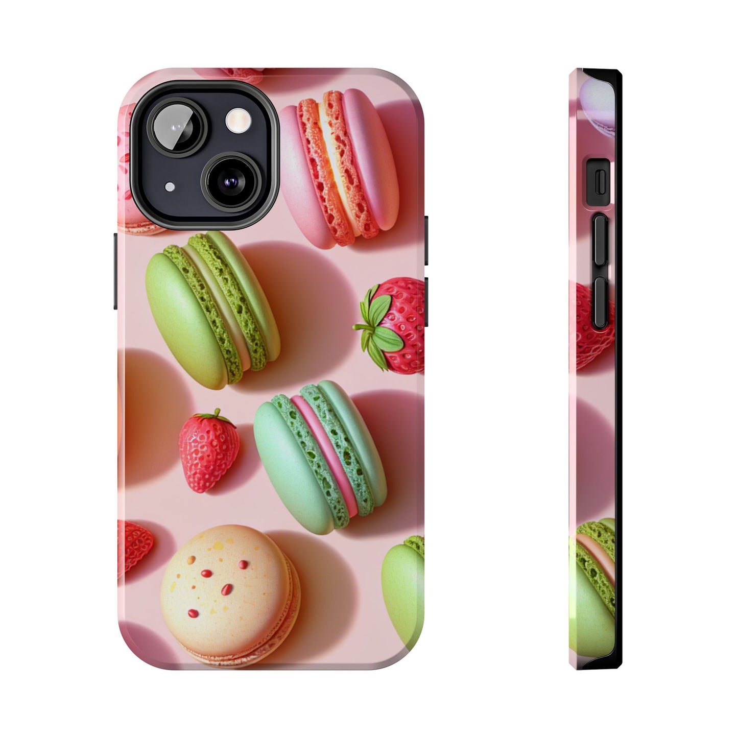 Macaron-Inspired Tough Phone Cases - Colorful Sweet Design - for iPhone
