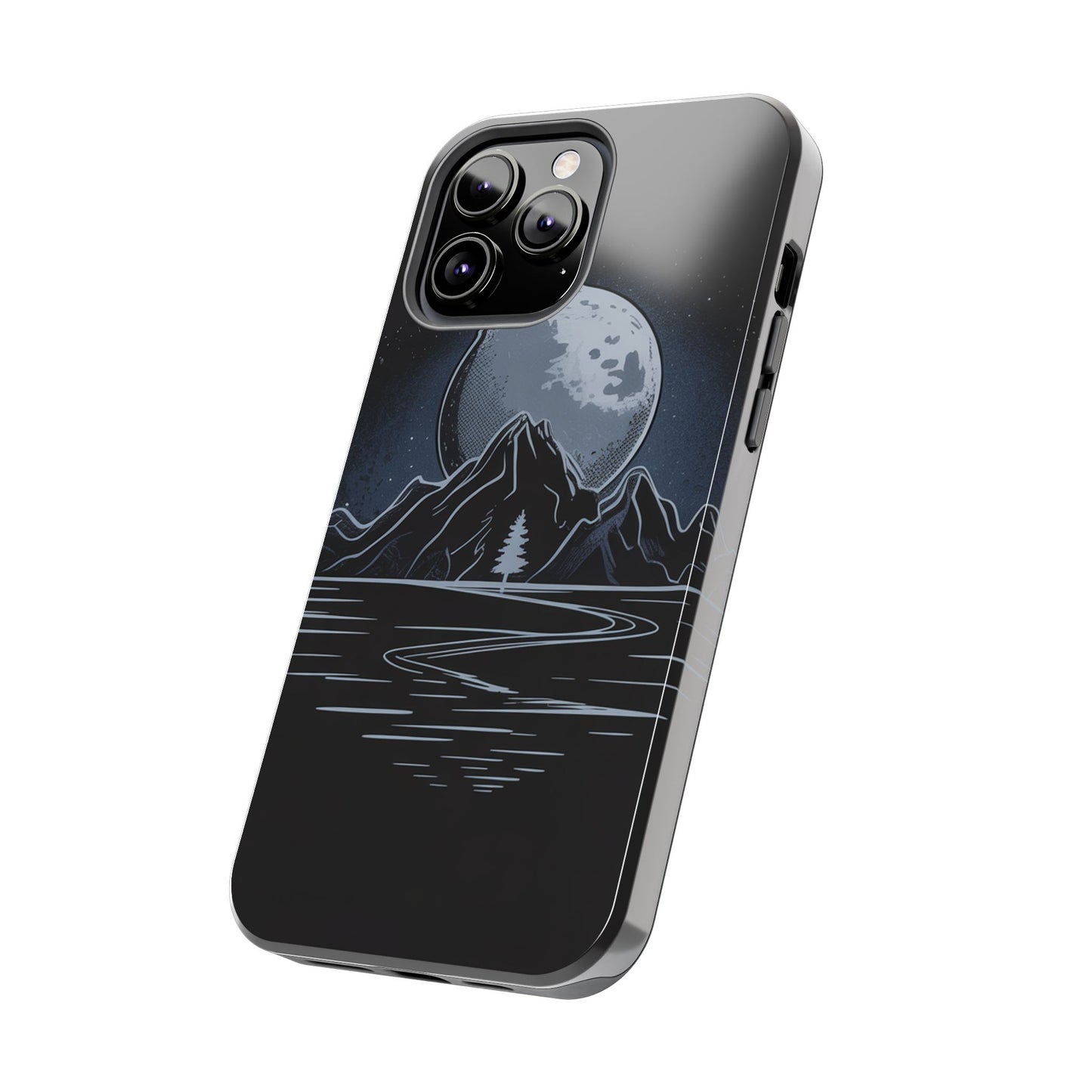 Moonlit Mountain Tough Phone Case Dark Fantasy