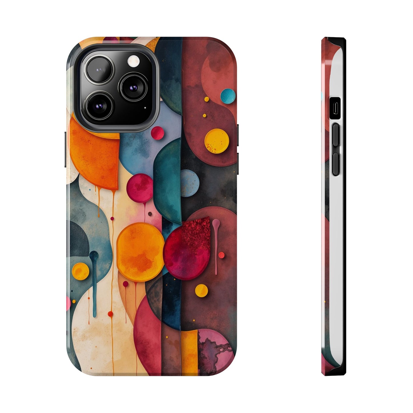 Artistic Tough Phone Cases - Colorful Abstract Design for Trendy Protection - for iPhone