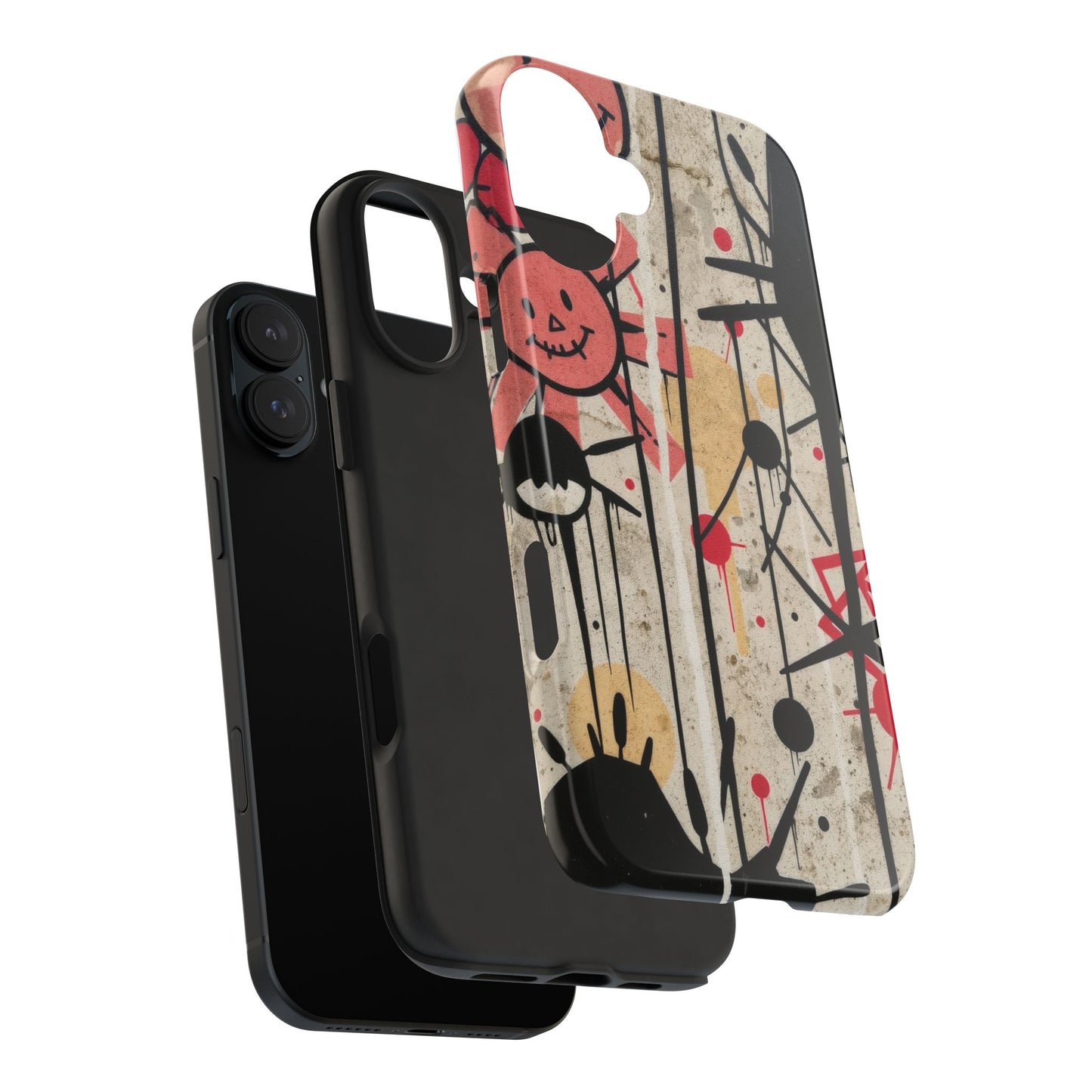 Artistic Tough Phone Case - Abstract Fun Grafitti Design for Protective Style - for iPhone