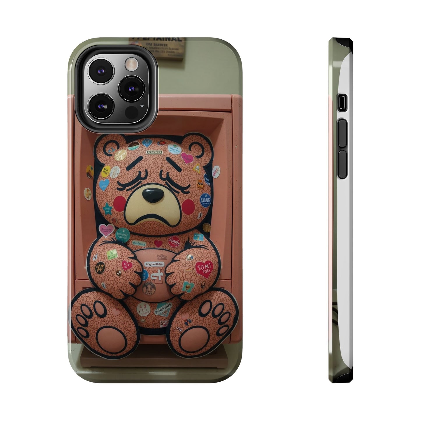 Cute Bear Tough Phone Case - Durable Protection with Fun Design