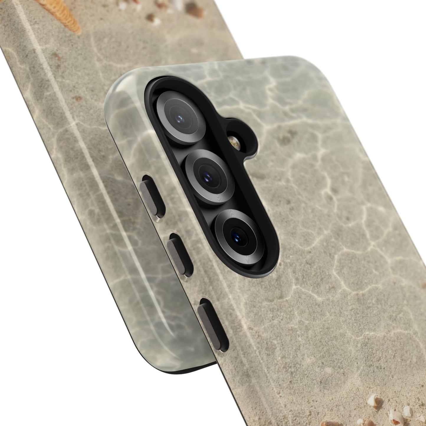 Beach-Inspired Tough Phone Case with Starfish and Seashell Design