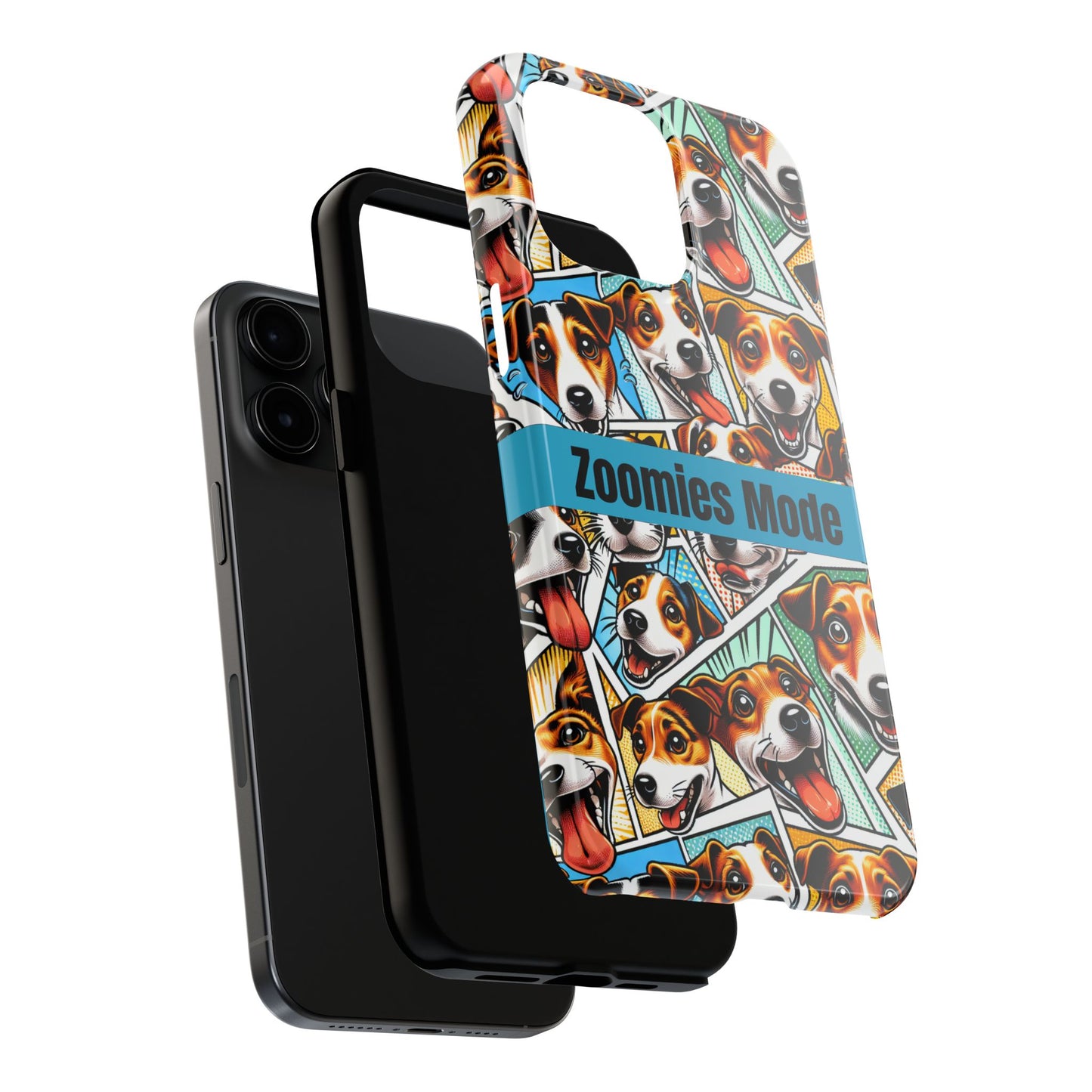 Zoomies Mode Jack Russell Tough Phone Case - Fun Dog Design Case for iPhone