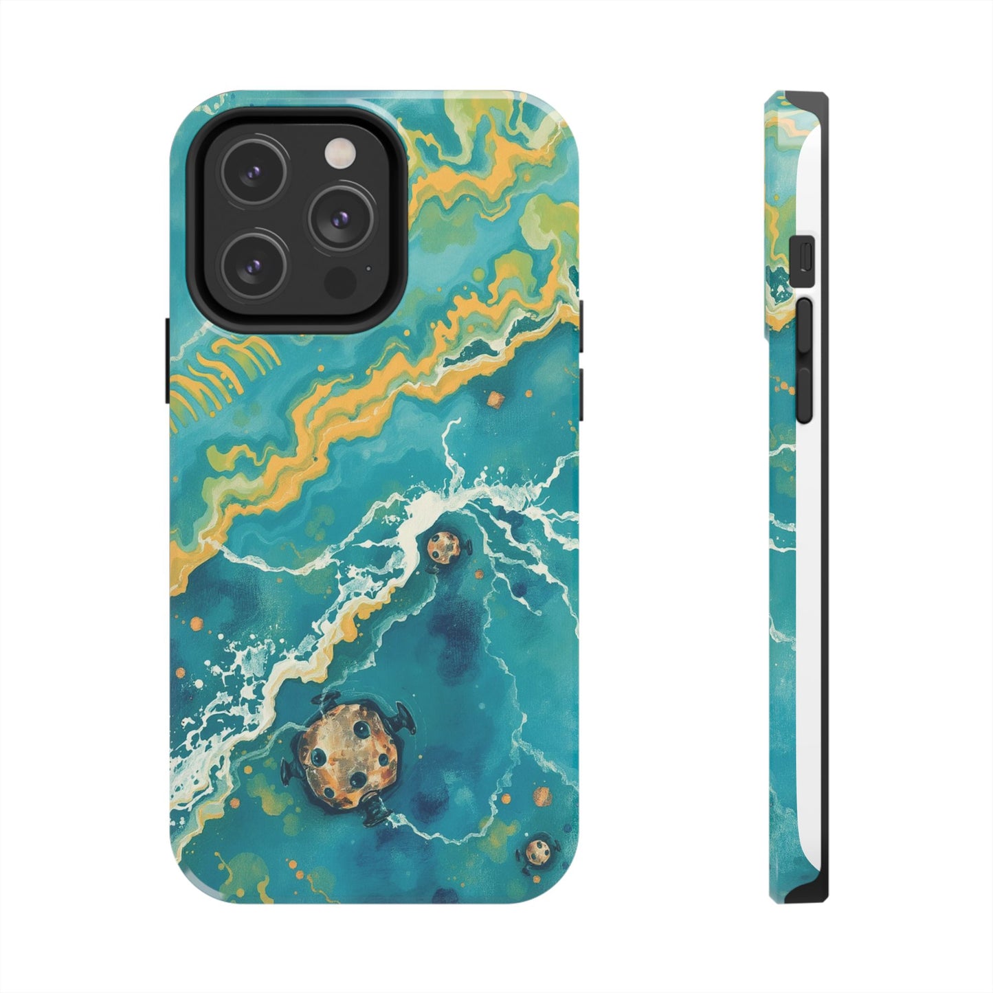 Ocean Wave Tough Phone Case – Durable Protection with Abstract Art Design