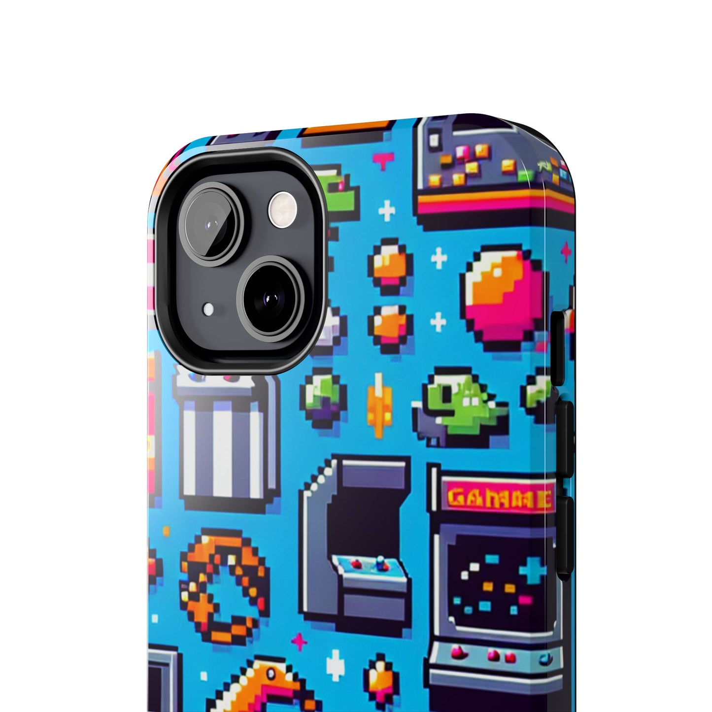 Retro Gaming Tough Phone Case - Pixel Art Design for Gamers - for iPhone