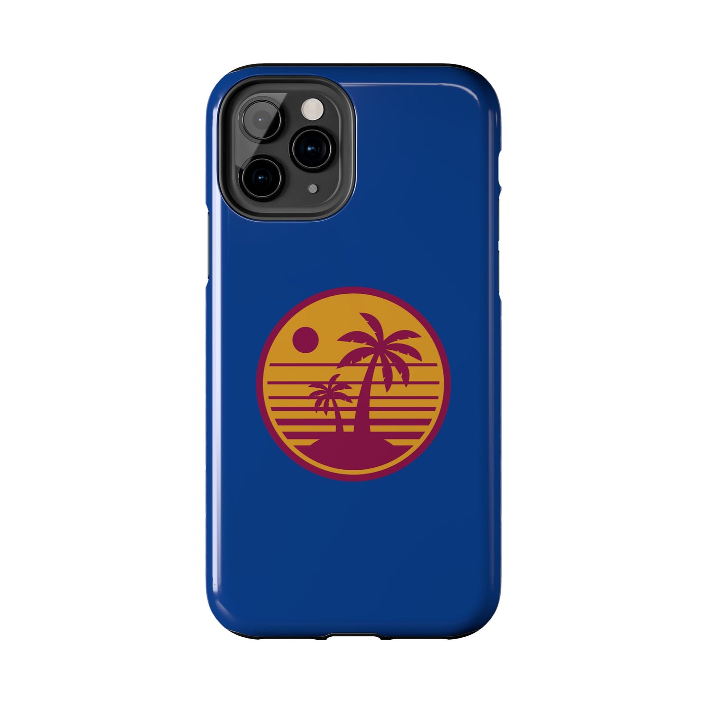 Retro Sunset Tough Phone Case - Vibrant Beach Vibes for Summer Adventures - for iPhone