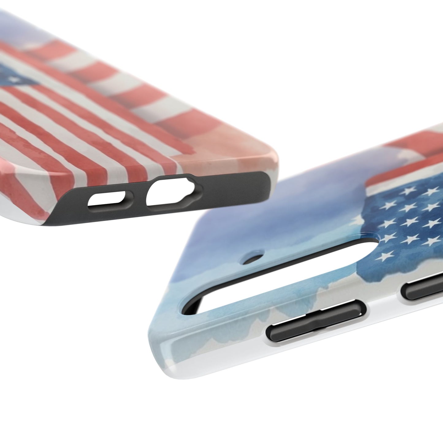 Abstract Watercolor American Flag Design - Tough Phone Case - for iPhone