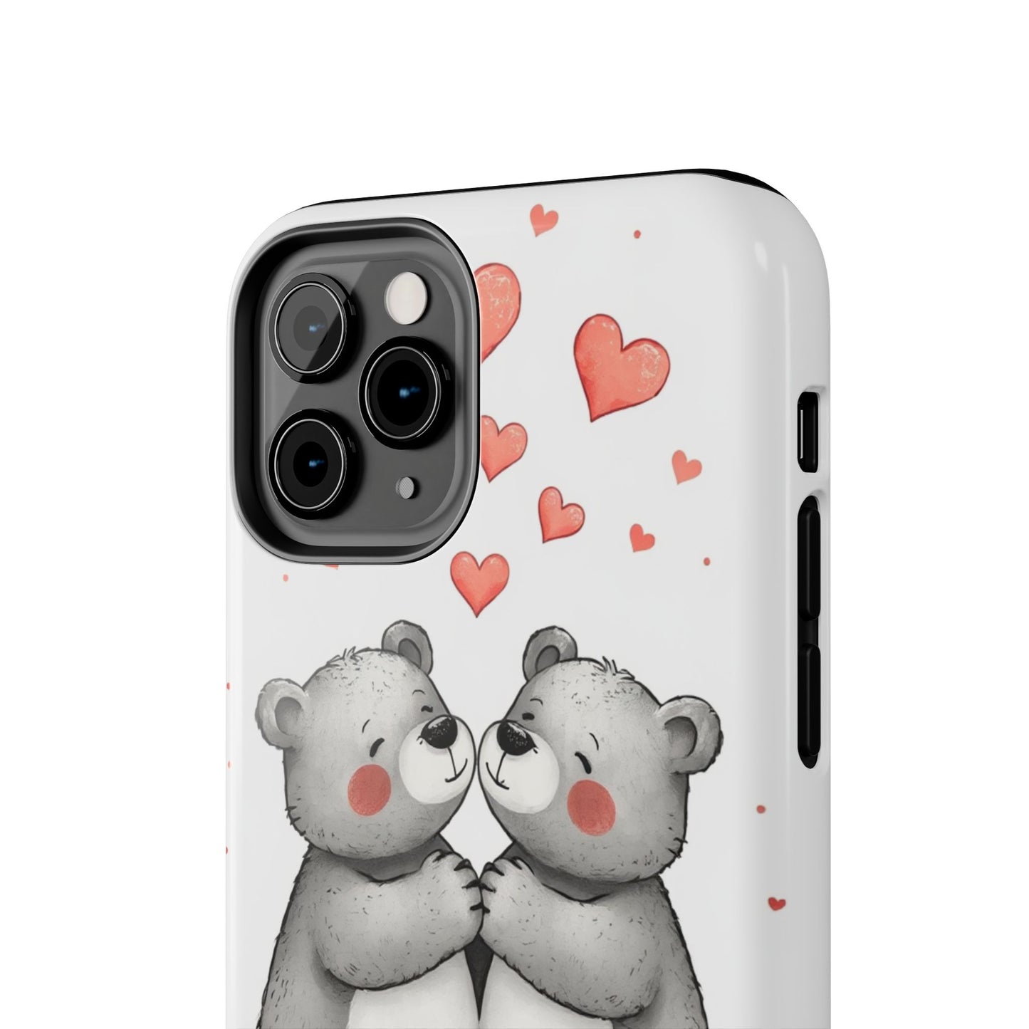Cute Bear Love Tough Phone Case - Perfect for Valentine's Day & Couples